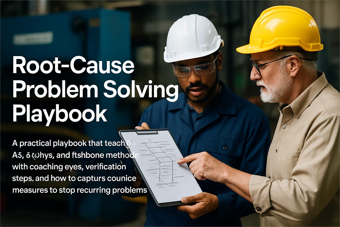 Root-Cause Problem Solving Playbook (A3, 5 Whys, Fishbone)