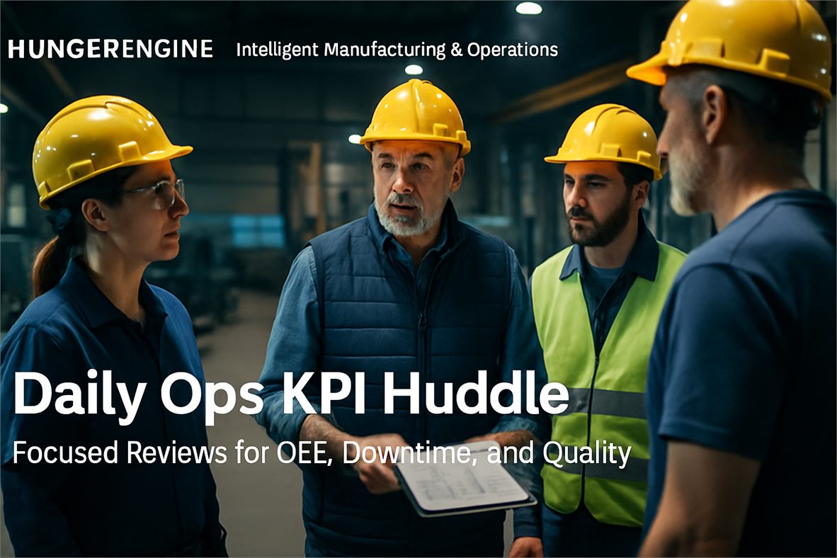 Daily Ops KPI Huddle: Focused Reviews for OEE, Downtime, and Quality